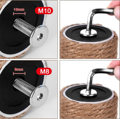 ChengFu Cat Scratching Post Replacement M10 Screws, 4PCS Threaded Bolts and Screws with Allen Wrench