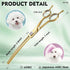 PURPLEBIRD 7 inch Curved Shears Dog Grooming Chunkers, Professional Thinning Scissors, Safety Blunt Tip for Dogs Cats,