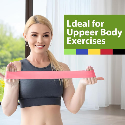 Criyar 5 Resistance Bands for Workouts, Exercise Bands for Women and Men, Pilates Equipment, Fitness Equipment