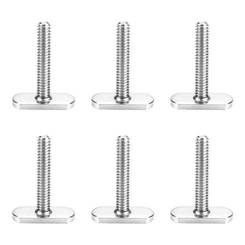 T Bolts for Kayak Track/Rail Mount, Kayak Track Accessories Screws 1.5 Inch Long, Nuts 1/2 Inch Wide, 6 Pack
