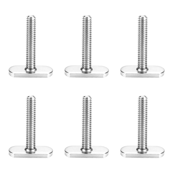 T Bolts for Kayak Track/Rail Mount, Kayak Track Accessories Screws 1.5 Inch Long, Nuts 1/2 Inch Wide, 6 Pack