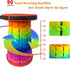 360lbs Jakuva Rainbow Travel Camping Stool, Retractable Portable Folding Stool,Collapsible Telescoping Stool with Max
