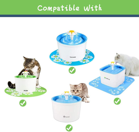 Rarloner 8 Pack Pet Fountain Filters for 1.6L Cat Water Fountain, Activated Carbon, Compatible with YOUTHINK, HOMMII,