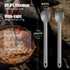 OUTXE Titanium Long Handle Spork and Spoon, 8.7-Inch Soup Spoon, Camping Spork and Spoon, Eco-Friendly Coffee Spoon, Spork and Spoon Set by OUTXE