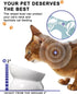 Y YHY Raised Cat Food Bowls, Anti Vomiting Tilted Elevated Ceramic Bowl for Flat Faced Cats, Small Dogs, Dishwasher Safe