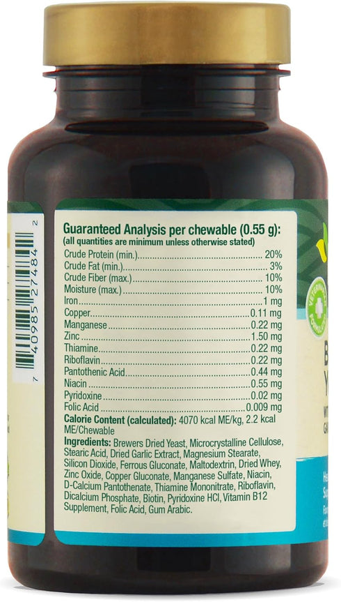 (250 10 Lbs Petnc Natural Care Brewers Yeast Dog Skin and Coat Supplement Chewables), With B Vitamins, Antioxidants