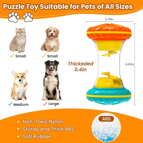 Dog Puzzle Toy for Dogs, Interactive Enrichment Treat Dispensing Toys to Keep Them Busy