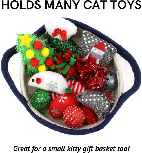 Midlee Cat Toy Rope Cotton Basket, Small Size