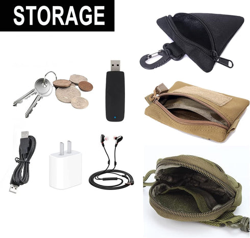 Meprona 2 Packs Pack Tactical EDC Pouches Compact Mini Military Molle Utility Pouch Accessories Organizer Bags Coin