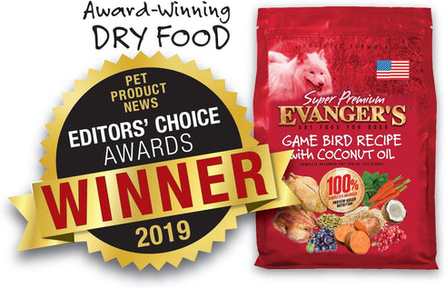 Evanger's Super Premium Gamebird Recipe with Coconut Oil Dry Food for Dogs