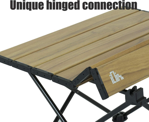 iClimb Ultralight Compact Camping Folding Table with Carry Bag, Reinforced Green - S