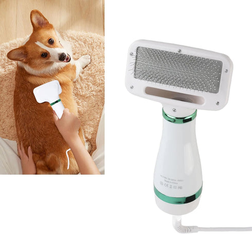 2 1 Pet Hair Dryer Blower, in Dog Hair Dryer Brush Adjustable Air Speed Pet Blow Dryer Lightweight Dog Blower Dryer