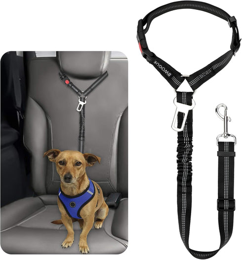 BWOGUE Pet Dog Cat Seat Belt Reflective Car Dog Headrest Restraint Leash