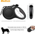 Fida 16 ft Retractable Dog Leash with Poop Bags Dispenser, Anti-Slip Handle for Medium Dogs or Cats up to 44 lbs (Black)