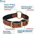 Genuine Leather Adventure Dog Collar, Full Grain Heavy Duty, Inner Cushioned Padding, Medium, Large & XL Dogs, Brown