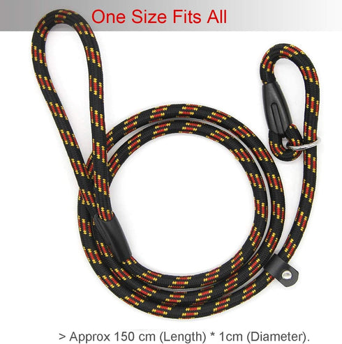 Coolrunner Durable Dog Slip Rope, 5 FT Training Leash - Strong Adjustable Pet Slipknot for Small Medium Dogs (10-80 lb,