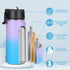 Volhoply 16 OZ Kids Water Bottle Bulk 4 Pack - Insulated Sports Bottles with Straw Lid, Stainless Steel
