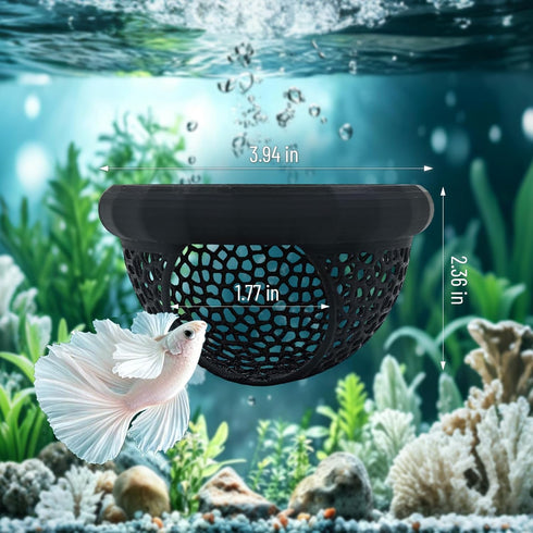 Obfuscate Hammock Floating Betta Hide Shrimp Cave, Multi Functional Betta Fish and Feeding Rings, Provide Safe Resting