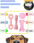 4 Pack Puppy Toys for 2-8 Months, Teething Chew Toys, Soft Rubber Bone, Funny Ball, Interactive Donut for Small Medium