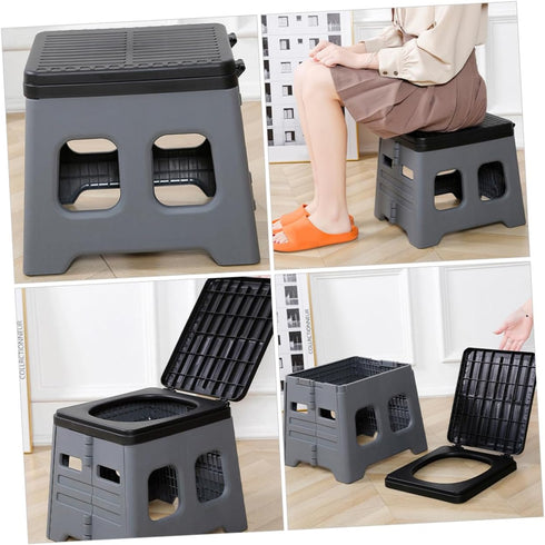 balacoo Portable Car Folding Toilet Compact Emergency Potty for Camping Outdoor Travel Road Trips Made Material