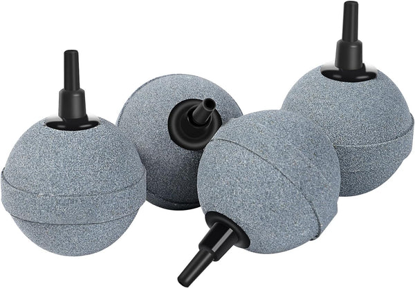 AQUANEAT 4 Pack Air Stones for Ponds, Long Lasting Aerator Oxygen Diffuser for Aquariums