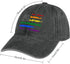 LGBT Pride Baseball Hat, Rainbow Denim Adjustable Vintage Cap, Love is Love for Men and Women