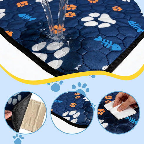 Soutng Holden (18x24in(2 Pack)) Washable Dog Pee Pads, Waterproof Training Mat, Non-Slip Super Absorbent Whelping Pad