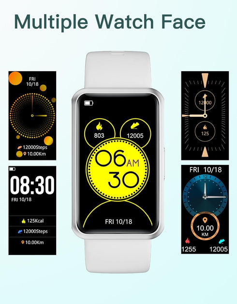 HUAKUA Fitness Tracker, No Bluetooth or APP Needed, Waterproof Fitness Watch for Men Women with Full Touch Screen