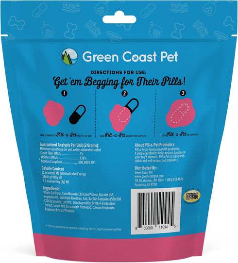 Pill-a-Pet Pill Wrap for Dogs - Probiotics Pet Pill Pockets, Bacon Flavor, Hides up to 60 Tablets