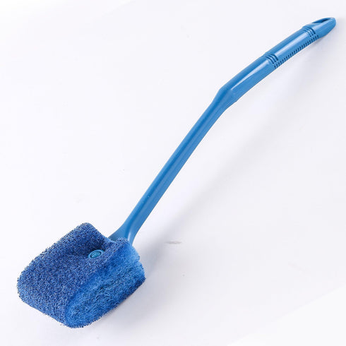SLSON Aquarium Algae Scraper, Double Sided Sponge Brush Cleaner, Long Handle Fish Tank Scrubber for Glass Aquariums,