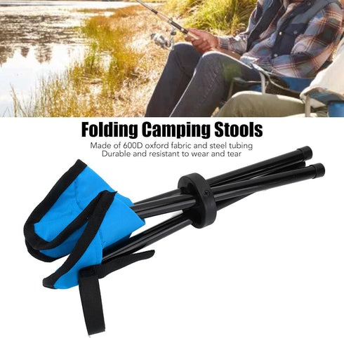 RiToEasysports 3 Camping Tripod Stools, Legs Folding Portable Tall Slacker Chair Lightweight Camping Tripod Seat Garden