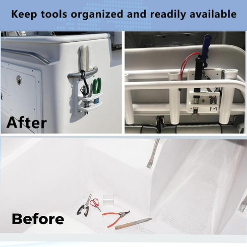 SUNOOM White Boat Knife Holder,Marine Plier Holder and Lure Holder (Horizontal Style)