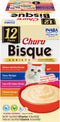 INABA Churu Bisque for Cats, Creamy Lickable Purée Side Dish with Vitamin E, 1.4 Ounces per Pouch, 12 Pouches