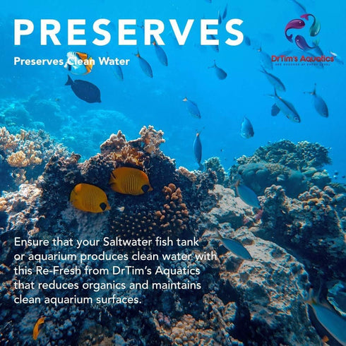 DrTim's Aquatics 100% 4 Oz. Dr. Tims Aquatics Saltwater RE-Fresh for Natural Fresh Sparkling Water For Fish Tanks