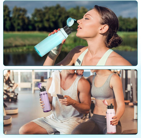 Uiifan 20 Pieces Clear Plastic Water Bottles, 17 oz Leakproof Flip Top for Gym Camping Hiking