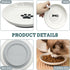 BNOSDM 4 Pcs Cat Food Bowls, Shallow Ceramic Dishes with Non-Slip Silicone Bottom for Indoor Kittens