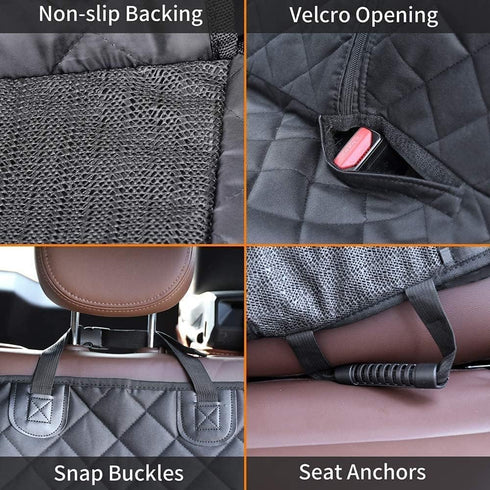 1PC Dog Car Seat Cover for Back Seat, Hard Bottom Back Seat Extender for Dogs, Waterproof Durable Car Seat Protector