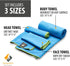 OlimpiaFit Quick Dry Towel Set - 3 Size Pack of Lightweight Microfiber Travel Towels w/Bag for Camping, Beach, Gym