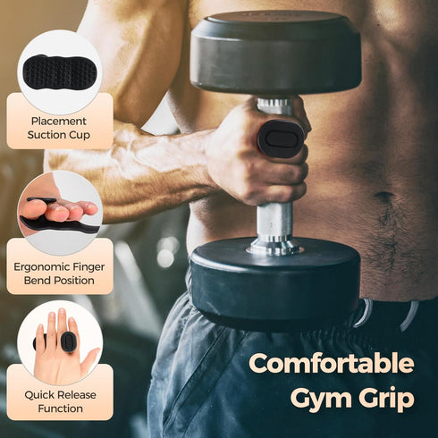 Kenilah Weight Lifting Gloves Rubber Gym Grips for Men Women, Weightlifting Anti-Slip Workout Grips for Weight Lifting