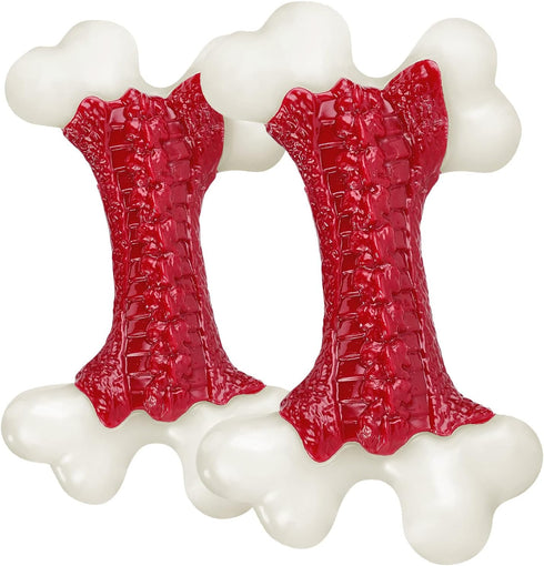 Tough Dog Toys for Large Breeds - Indestructible Nylon Bone Chew Toy for Aggressive Chewers, Extreme Chew Toys