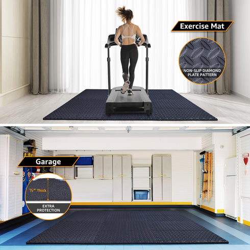 24 Pack 1/2" MMA - Extra Thick Floor Exercise Mat for Home Gym Floor Padding for Kids - High-Density EVA Interlocking