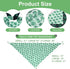 QUQULE 1PCS, St. Patrick's Day Dog Bandana XLarge Green Scarf for Boy and Girl, Durable Triangle Reversible Bibs