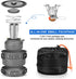 Odoland 12pcs Camping Cookware Mess Kit with Mini Stove, Lightweight Pot Pan Kettle with 2 Cups for Outdoor Camping