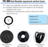 19.68 feet Black Aquarium Airline Tubing with 6 Air Stones and Check Valves for Fish Tank