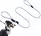 Multifunctional Figure 8 Padded Head Halter, Walking Training Leather Stopper Rope Slip Lead Dog Leash Muzzle (Grey)