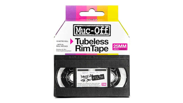 Muc-Off Tubeless Rim Tape, 25mm Adhesive Bike Tire Liner for MTB/Road/Gravel Bikes - Includes 10m Roll of Tape