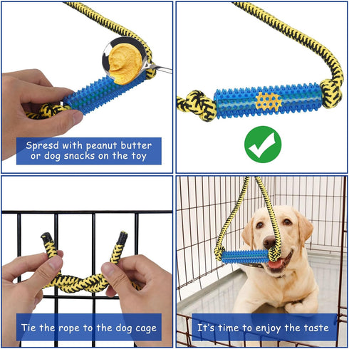 ChengFu Interactive Dog Toys, Crate Training Aids for Puppies, Puppy Teething Toys,Peanut Butter Dog Food Treat