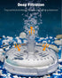 Pawfly Large Internal Fish Tank Sponge Filter, Detachable Submersible Filter with Foam and Filter Balls for 20-40