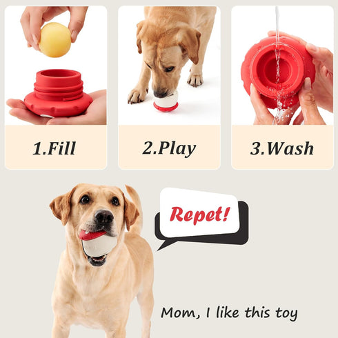 BiteKing Frozen Natural Rubber Long Lasting Interactive Dog Toys to Keep Them Busy, Freeze Enrichment Toys for Medium