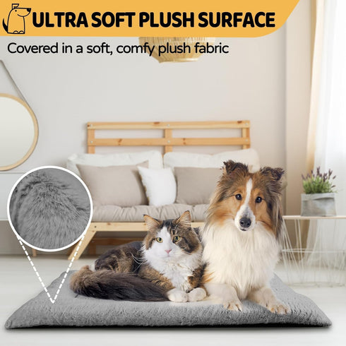 ZENGAOOU 48 Inch, Dog Crate Pad Washable Plush Kennel Mat for XXL Dogs, Anti-Slip Cushioned Pad for Wire and Metal